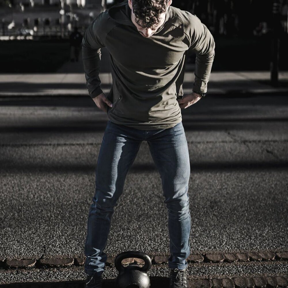 Barbell Apparel Bootcut Athletic Fit Light Wash Denim Blue Jeans Size 34/35